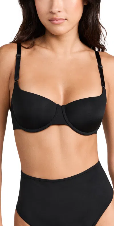 NATORI LIQUID BALCONETTE PUSH-UP BRA BLACK