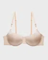 Natori Liquid Convertible Push-up Balconette Bra In Lt Mocha