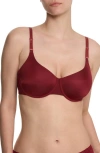 Natori Liquid Smooth Scoop T-shirt Bra In Red