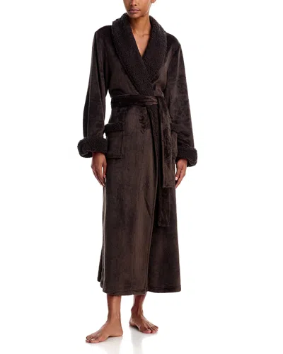 Natori Long Plush Robe In Brown