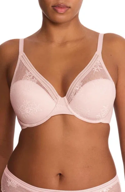 Natori Love Lace Back Smoothing Underwire T-shirt Bra In Pink