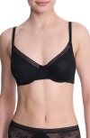 Natori Love Lace Unlined Back Smoothing T-shirt Bra In Black