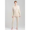 Natori Luna Mellow V-neck Top In Beige