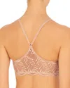 Natori Lush Front Close Bra In Rose/white