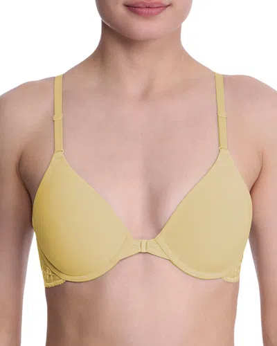 Natori Lush Front Close Contour Underwire Bra In Yellow
