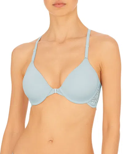 Natori Lush Front Close T-back T-shirt Bra In Blue