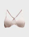Natori Lush Lace-back Front-closure Contour Bra In Neutral