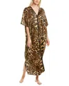 Natori Luxe Leopard Caftan In Animal Print