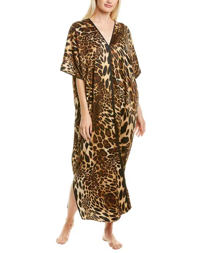 Natori Luxe Leopard Caftan In Animal Print