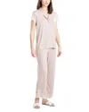 Natori Luxe Shangri-la Cropped Pj Set In Pink
