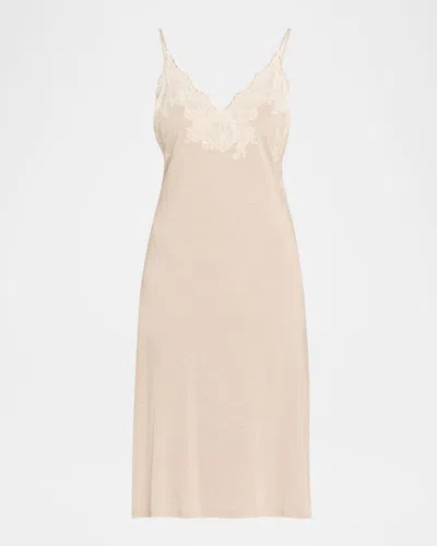 Natori Luxe Shangri-la Nightgown In Nude