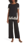 Natori Luxe Shangri-la Pajamas In Black