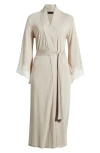 Natori Luxe Shangri-la Robe In Cashmere W/ Ivory