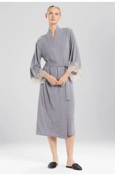 Natori Luxe Shangri-la Robe In Gray