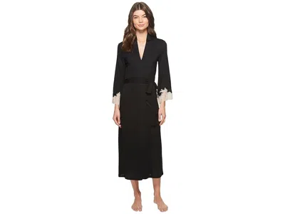 Natori Luxe Shangri-la Robe In Black