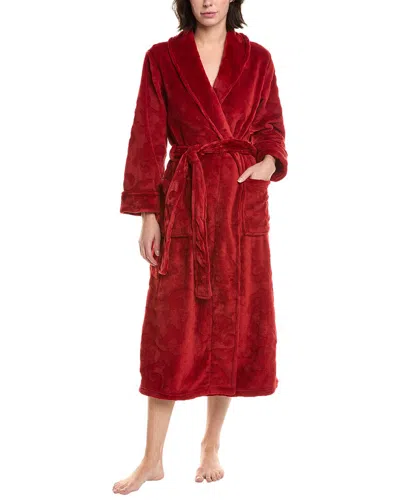 Natori Medallion Sculpt Robe In Burgundy