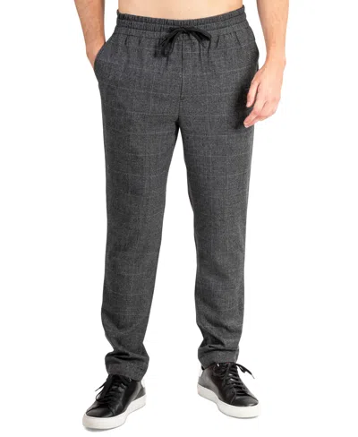 Natori Men's Plaid Drawstring Pajama Bottoms In Black