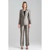 Natori Peak-lapel Metallic Jacquard Blazer In Dark Copper