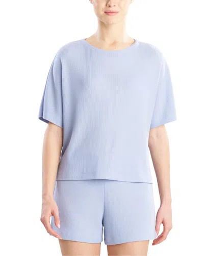 Natori Mila Waffle Everywhere Wedge Top In Blue