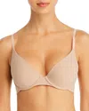 Natori Liquid Convertible Push-up Balconette Bra In Cafe