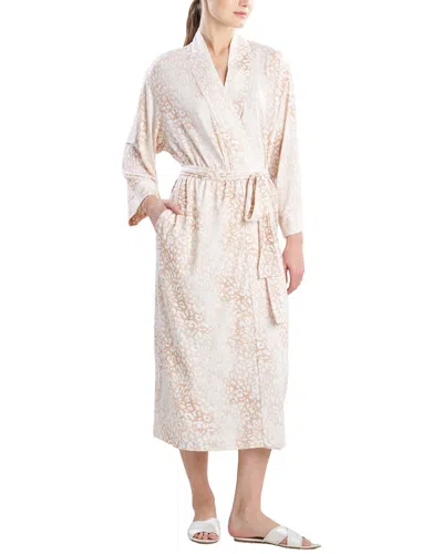 Natori Misty Leopard Cozy Knit Robe In Multi