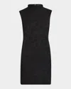 Natori Geo Texture Jacquard Sheath Dress In Black