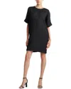 Natori Floral Crinkle Jacquard T-shirt Dress In Black