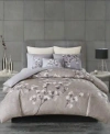 Natori N  Sakura Blossom Cotton Sateen Comforter Sets In Purple