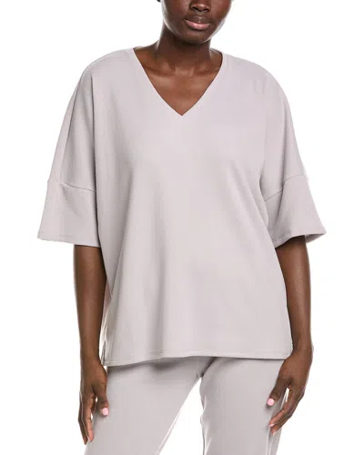 Natori N  Tranquility V-neck Top In Gray