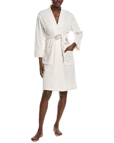 Natori N  Tranquility Waffle Knit Robe In White