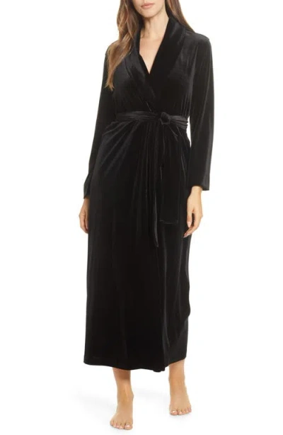 Natori Natalie Velvet Robe In Black