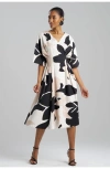 Natori Nishi V-neck Pleat Release Dress In Multi