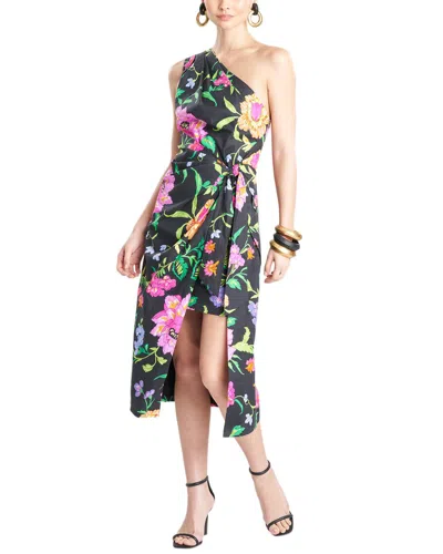 Natori One Shoulder Dress In Black