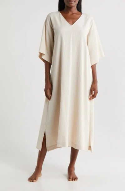 Natori Onsen Cotton Nightgown In Sand Dune