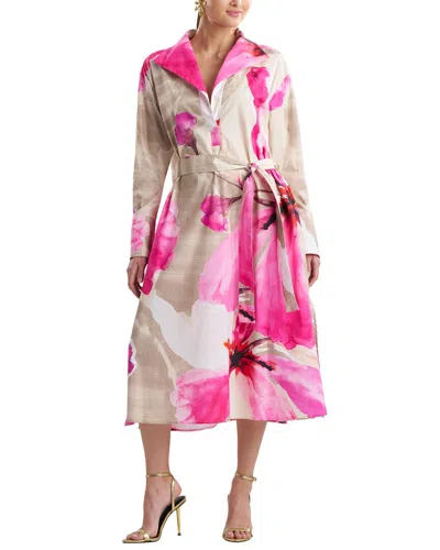 Natori Orchid Poplin Oversized Shirtdress In Multi