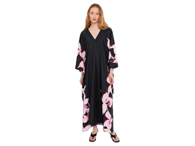 Natori Orchida Caftan In Black