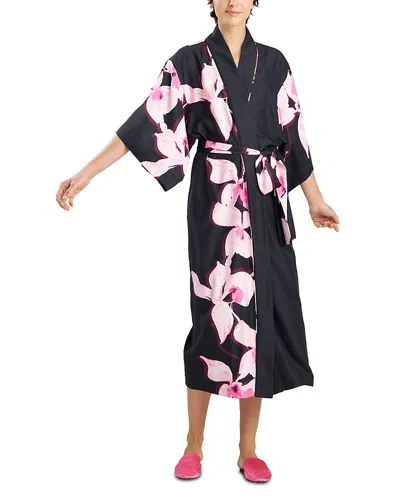 Natori Orchida Robe In Blue