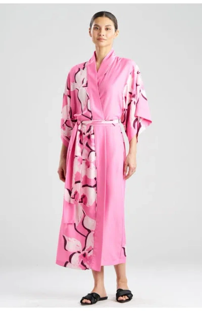 Natori Orchida Robe In Pink