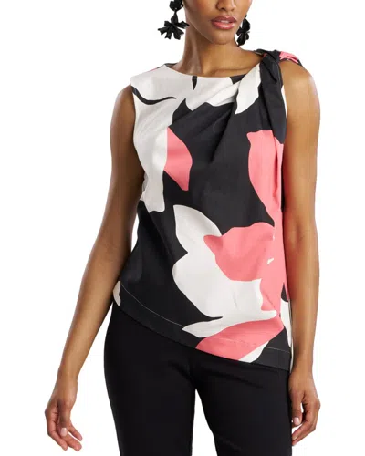 Natori Origami Top In Pink/black