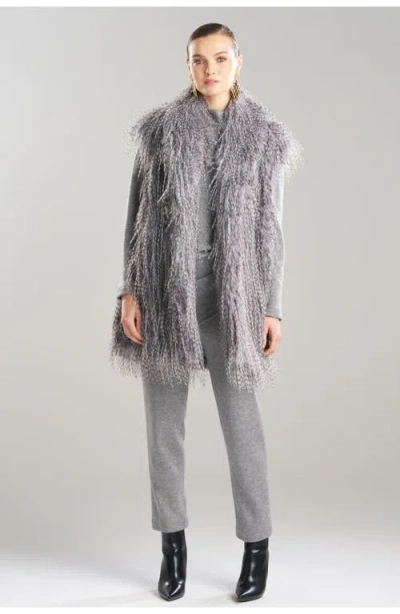 Natori Ostrich Plume Vest In Grey