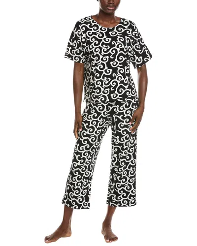 Natori Ottoman Pj Set In Black
