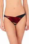 Natori Ous Bikini In Black/strawberry In Multi