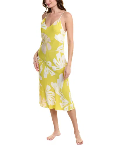 Natori Palma Night Dress In Chartreuse