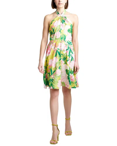 Natori Passion Peony Halter Dress In Green