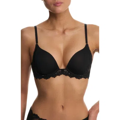 Natori Peony Demi Lace T-shirt Bra In Black