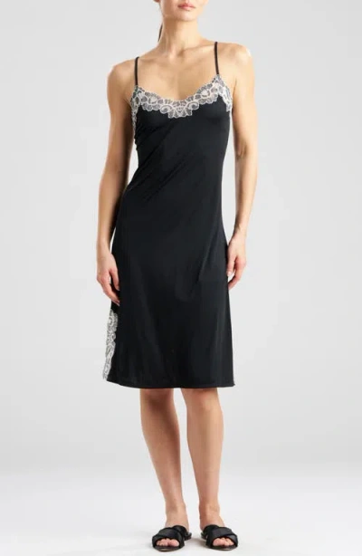 Natori Peony Enchant Nightgown In Black