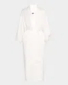 Natori Peony Glamour Lace-trim Robe