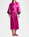 Natori Peony Glamour Robe In Wild Fuchsia