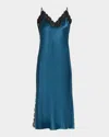 Natori Peony Glamour Midi Chemise In Blue