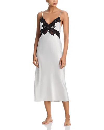 Natori Peony Glamour Nightgown In White